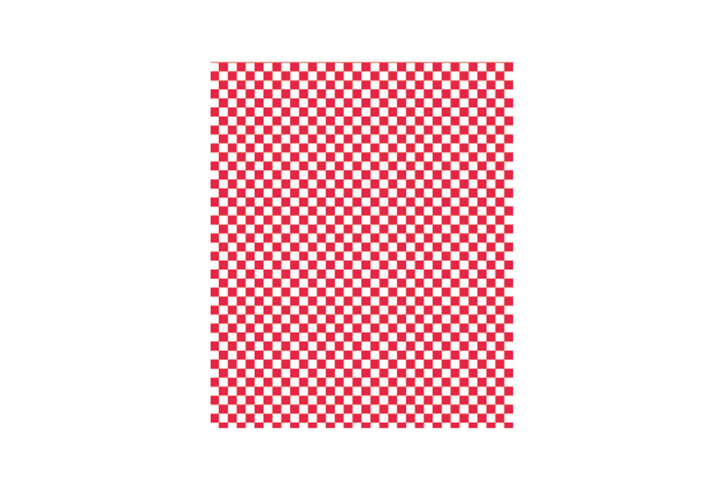 Burgerpapier, Einschlagpapier, rot/weiß kariert, FSC Zertifiziert, 35g/m², 28 x 34 cm